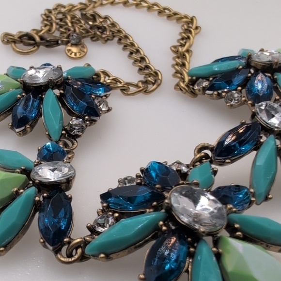 J. Crew Blue and Green Floral Necklace - Picture 4 of 5